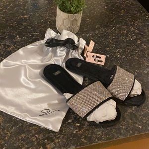 Womens Victoria Secret Rhinestone Slides Size 7/8